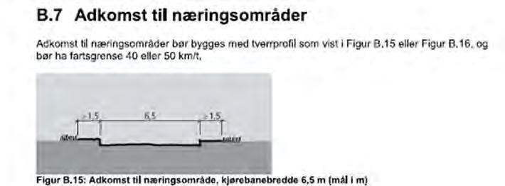 Vegen er også sammenlignet med Statens vegvesen sin nye håndbok med gyldighet