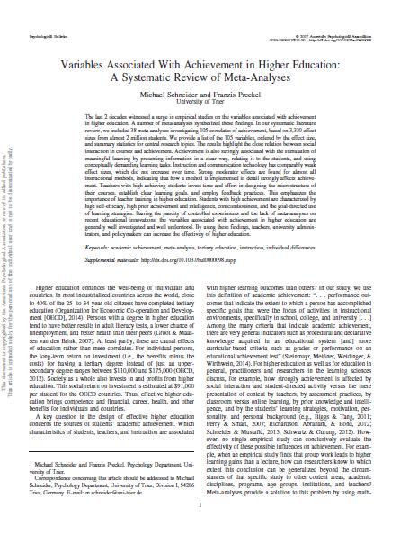 Forskning om studentenes læringsutbytte i høyere utdanning Damşa, C., et al. (2015) Quality in Norwegian Higher Education: A review of research on aspects affecting student learning.