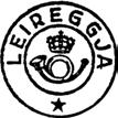 98 KjA LEIREGGJA LEIREGGEN MEIERI brevhus i Buviken herred kom i drift fra 01.07.1905 Fra 12.12.1933 ble navnet endret til LEIREGGJA. Brevhuset LEIREGGJA ble lagt ned fra 01.09.1948. Stempel nr.