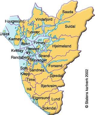 Hå Klepp Gjesdal Eigersund Sokndal Lund Bjerkreim UiS (Hvl) NORD SØR