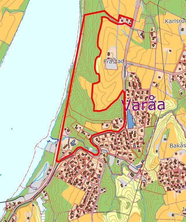 Hele området inngår i forslag til områdereguleringsplan for Warå Mølle. Planområdet strekker seg fra Svingen stasjon i syd og Fråstad gård i nord, avgrenset av Glomma i vest og fv. 172 i øst.