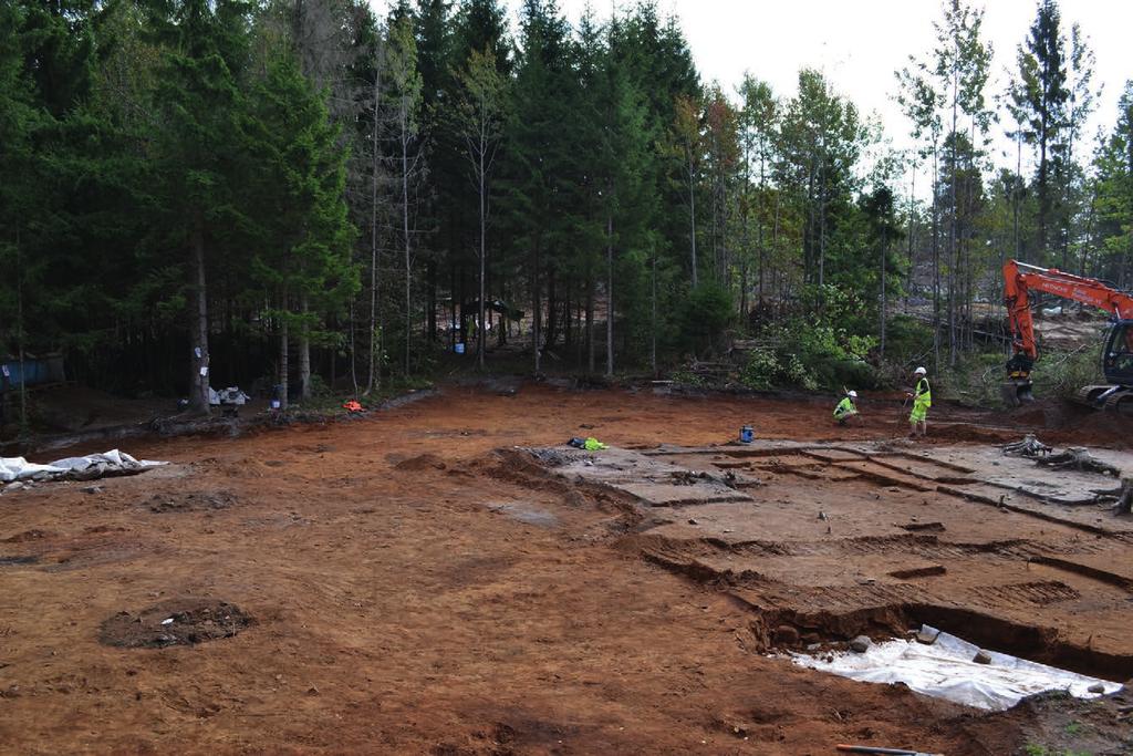 50 E18 Rugtvedt Dørdal Figur 5.5. Flateavdekking på Hegna vest 1 etter avsluttet graving i ruter og lag. Enkelte strukturer trer klart frem i den sandige undergrunnen.