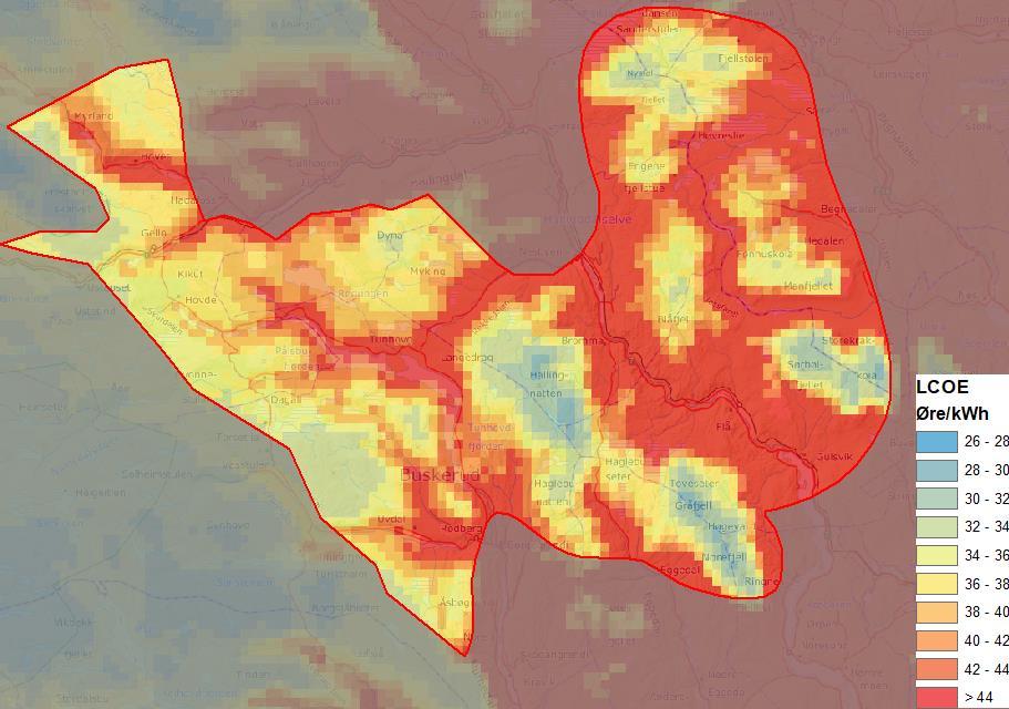 Teknisk-økonomisk analyse ANALYSER GJORT AV NVE Nettkapasitet Område 6 er plassert i lysegrønn nettkategori, på nivå med blant andre områdene i Hordaland og Rjukan.