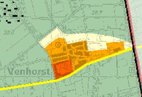 Kaartuitsnede Uitwerkingsplan Uden-Veghel en omstreken met een aanduiding van het plangebied (blauw omlijnd) Verstedelijkingsbeleid De voornaamste opgave van het uitwerkingsplan is het op regionaal