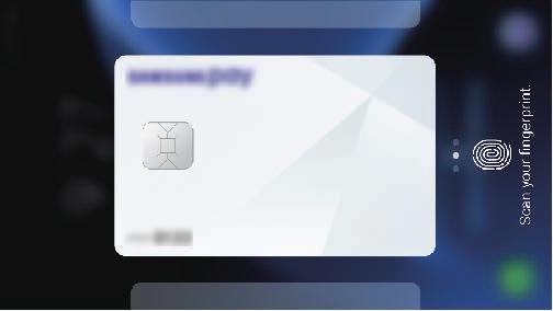 Apper og funksjoner Foreta betalinger 1 Trykk på og hold et bilde av et kort nederst på skjermen, og dra det oppover.