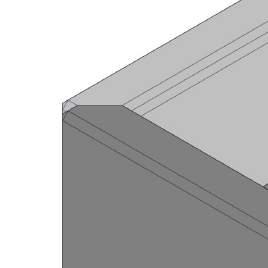 SE: (1) Montera den nedre frontplattan. (2) Justera överkanten och sidokanterna.