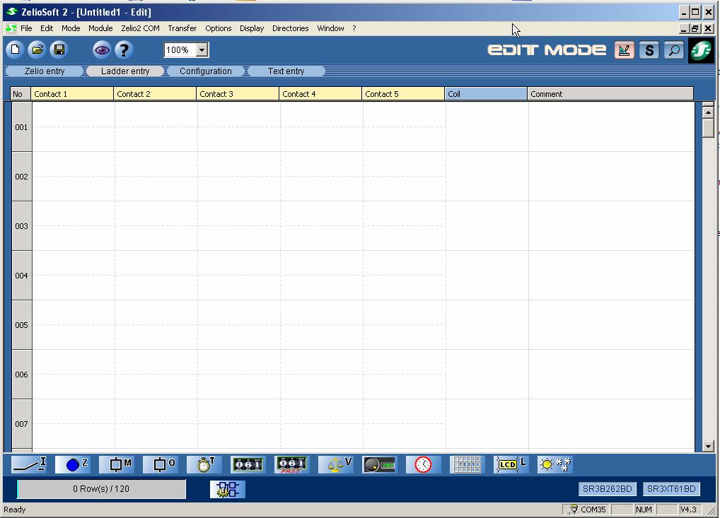 Ladder programmering Ladder editoren inneholder funksjoner for programmering, simulering og overvåkning