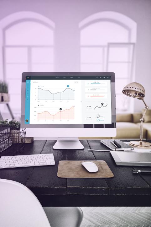 Dashboard i skyen Statistikk i skyen der du har fullstendig oversikt over din virksomhet.