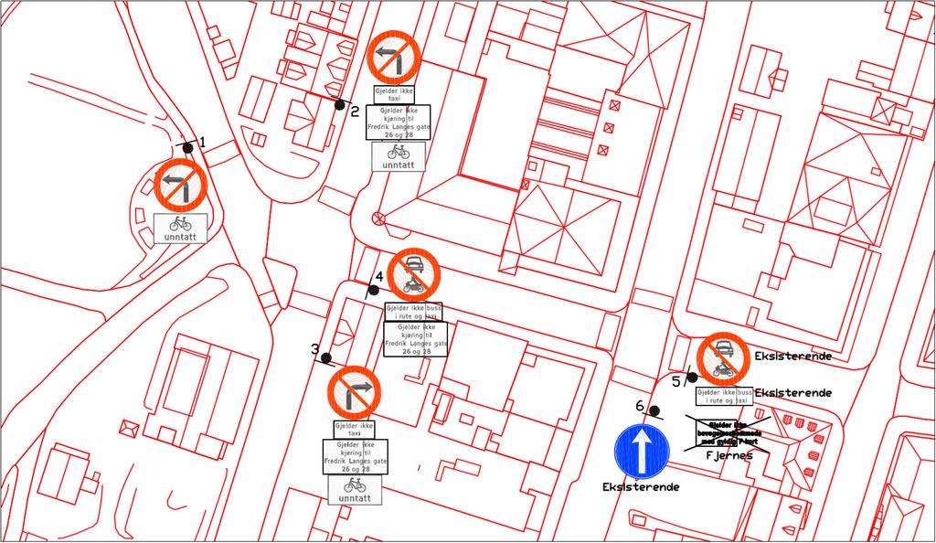 Vedlegg: Evaluering av skiltregulering i Fredrik Langes gate Hva saken gjelder Den 29.