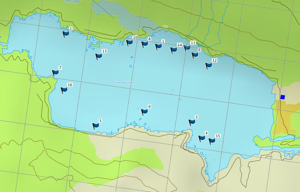 VEDLEGG 2 Til fiskerens interesse Kartet visualiserer hvor de enkelte garn var satt og er knyttet til informasjon om hvert enkelt garn i tabellen under. Garnnr.