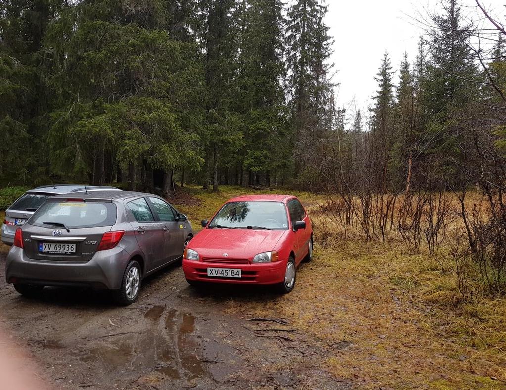 Figur 22: Område der avkjørselen fra Tveråvegen er planlagt.