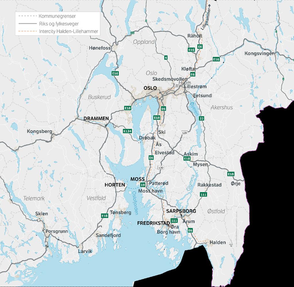 Avgrensing av influensområdet Det geografiske området som tiltakene innenfor