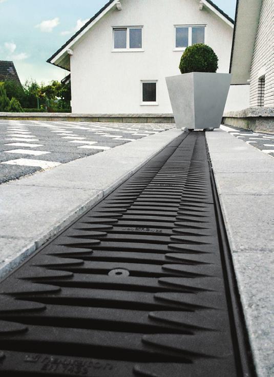HAURATON LINEAR DRAINAGE Water can accumulate in the most unwanted places, wreaking havoc on homes and landscaping.