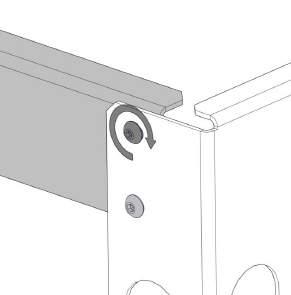 Do not fasten the screws completly leaving parts of surrounding frame adjustable. SE: Montera fästen enligt fig. 9, 10 11 och 12.