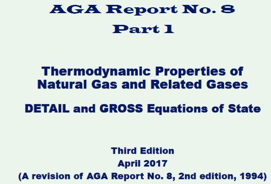 Ny AGA 8 part 1-2017 Equation of State (EoS) i AGA 8 part 1 (2017) er lik med ISO 12213-2 og ISO 20765-1 AGA 8 part 1 (2017) bruker