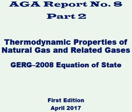 Ny AGA 8 part 2-2017 AGA 10 er trukket tilbake og nå del av AGA 8 part 2 EoS formler konsistent med