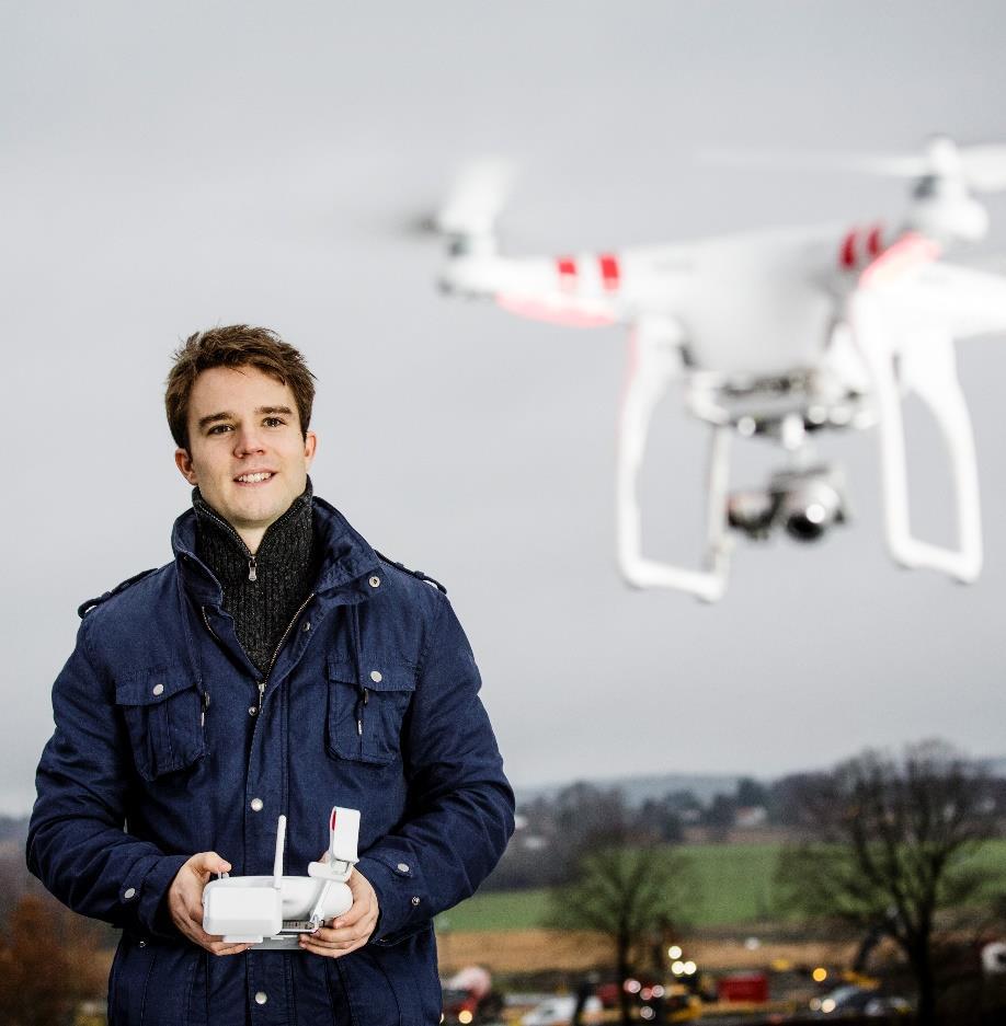 Droner i geomatikkundervisning Velegnet for å vise fotogrammetrisk prosess Flyplanlegging Flyvning Orientering Målinger