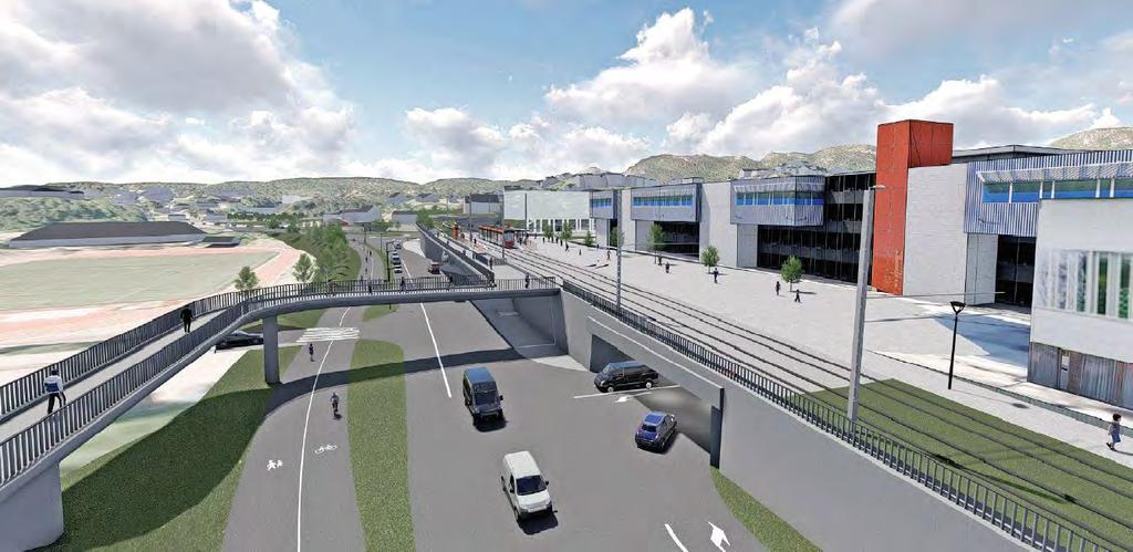 18 Handlingsprogram kollektiv 2019 2022 I handlingsprogramperioden vil fleire større infrastrukturprosjekt påverke busstrafikken i Bergensområdet.