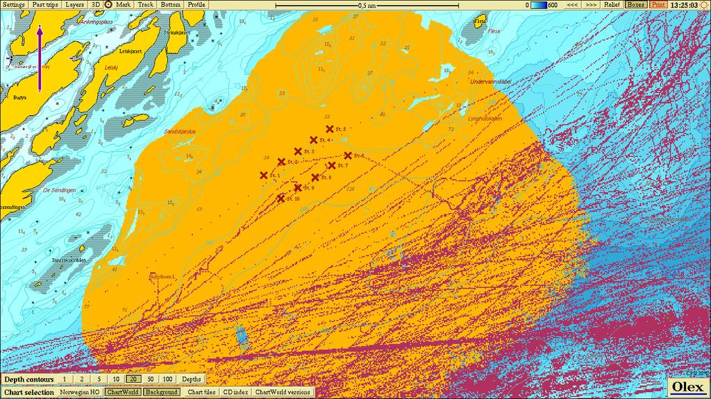 anlegget er på ca. 75-145 meters dyp. Ca.