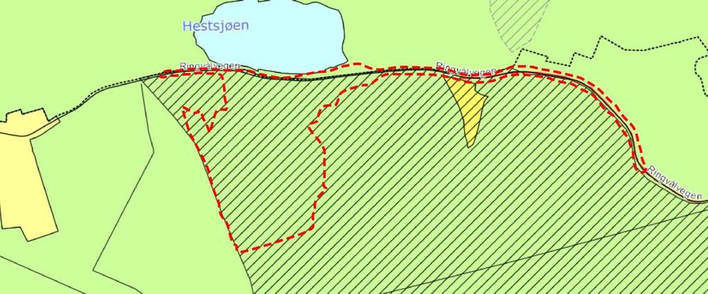 1,3 km lengre øst langs Ringvålvegen ligger planområdet for Solberg og Røran, som er et deponi med en beregnet deponikapasitet på 2 millioner m 3.