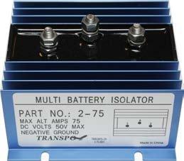 Batteri + 2-165 Batteri + Alternator Spenningsfall på 0,5V Skillediode maks 130