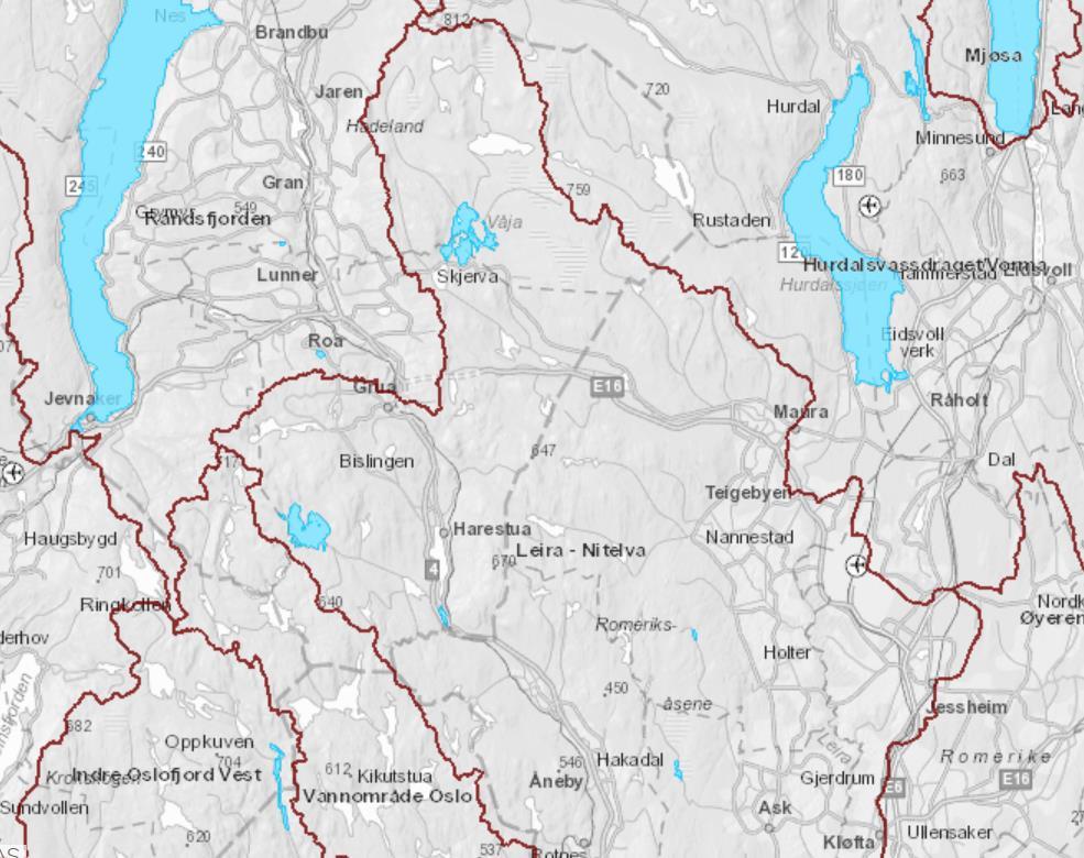 Drikkevann Flere innsjøer i vannområdet benyttes som drikkevannskilder.