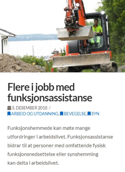 Informasjonspakke om funksjonsassistanse: http://www.