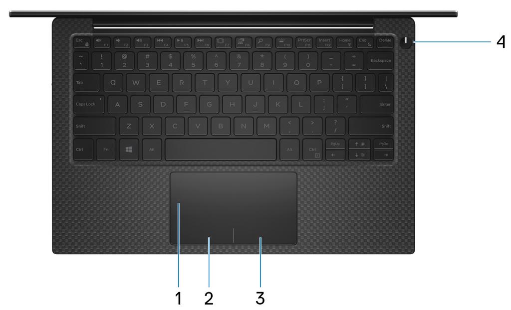 3 USB 3.1 Gen 1 (type-c)-port med Power Delivery/DisplayPort Koble til eksterne enheter, for eksempel eksterne lagringsenheter, skrivere og eksterne skjermer.