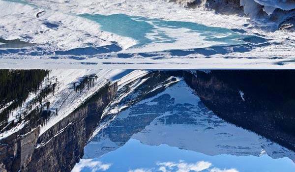 canadiske Rocky Mountains' vakre vinterlandskap - med både truger og hundeslede.