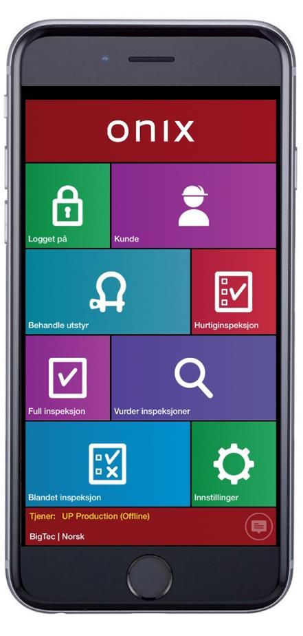 28.05.2018-18 Onix Inspection App for kontroll på Windows PC, iphone, Android telefon eller Android nettbrett Lar deg jobbe med kontroller offline 1.
