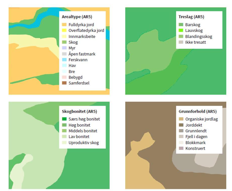 FKB-AR5 = Arealressurskart 1:5000 Klassifikasjonssystem som bygger på inndeling av landarealet etter