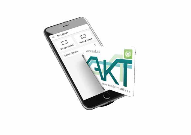 Kjøp periode- og enkeltbilletter med AKT Billett-appen Følgende reiseprodukter er tilgjengelige som mobilbillett: 30-dagersbillett 7-dagersbillett 24-timersbillett Enkeltbillett Du kan kjøpe