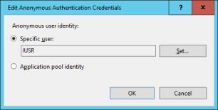 Internet Information Services (IIS) Autentiseringsmetoder Anonymous» Anonym tilgang uten innlogging åpen for