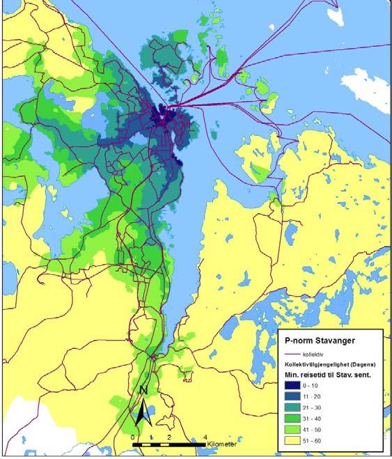 Effekter av kollektivsatsning -ruter og frekvens (absolutt reisetid) Dagens (inn mt Stvgr