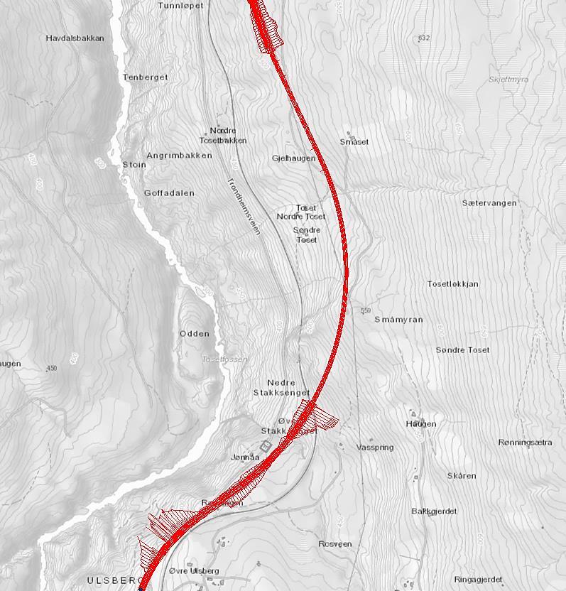 Nord Påhugg nord Ulsbergtunnelen 15