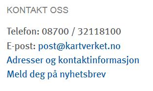 nyhetsbrev fra Kartverket