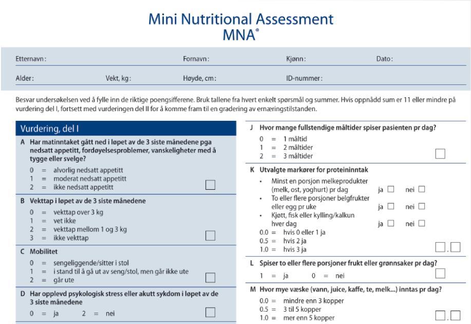Mini Nutritional Assessment