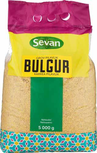 Den tilbredes som best i sitronsaft for å få en ekstra herlig smak. Bulgur Grov Pilavlik 5kg Sevan Hele hvetekjerner forkokes gjennom damping og siden males til gryn.