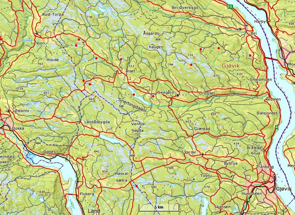 Fig. 1. Oversiktskart over undersøkelsesområdet.