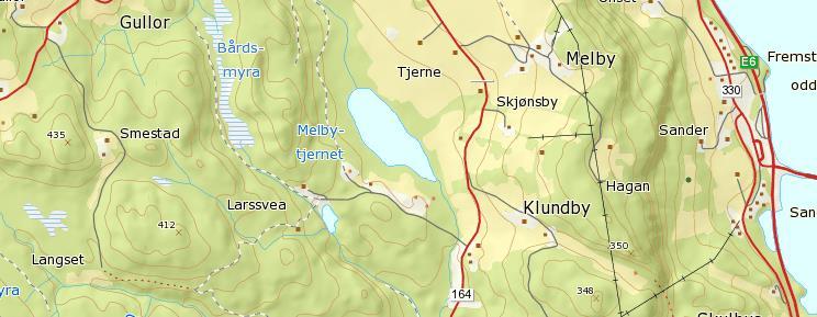 Resultater Beskrivelse, historikk, og resultater for 2018 for de viktigste kjente lokaliteter Melbytjernet Beliggenhet: Vest for Mjøsbrua, ca. 3,5 km sør for Biri sentrum, Gjøvik kommune.