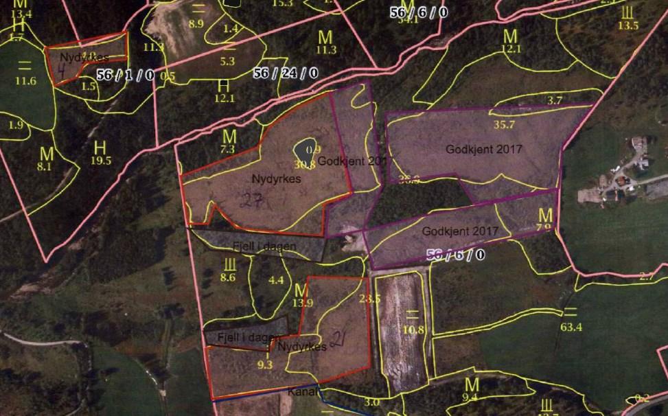 Bøelva er registrert som viktig bekkedrag i «Naturbase». Tiltakshaver skal selv dyrke med egen maskin. Teigene ligger ca.