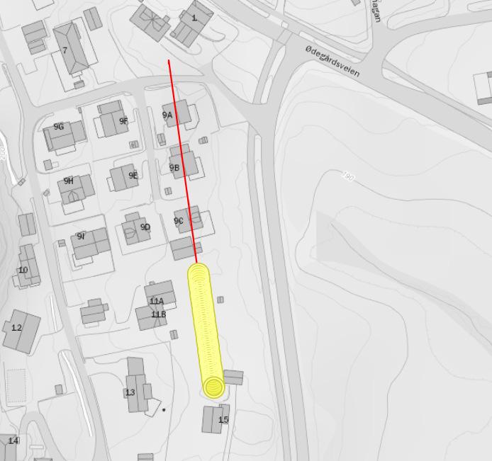 Mot nord Mot nord er høydeforskjellen mindre enn 5 m, og skråningshelning er slakere enn 1: 20.