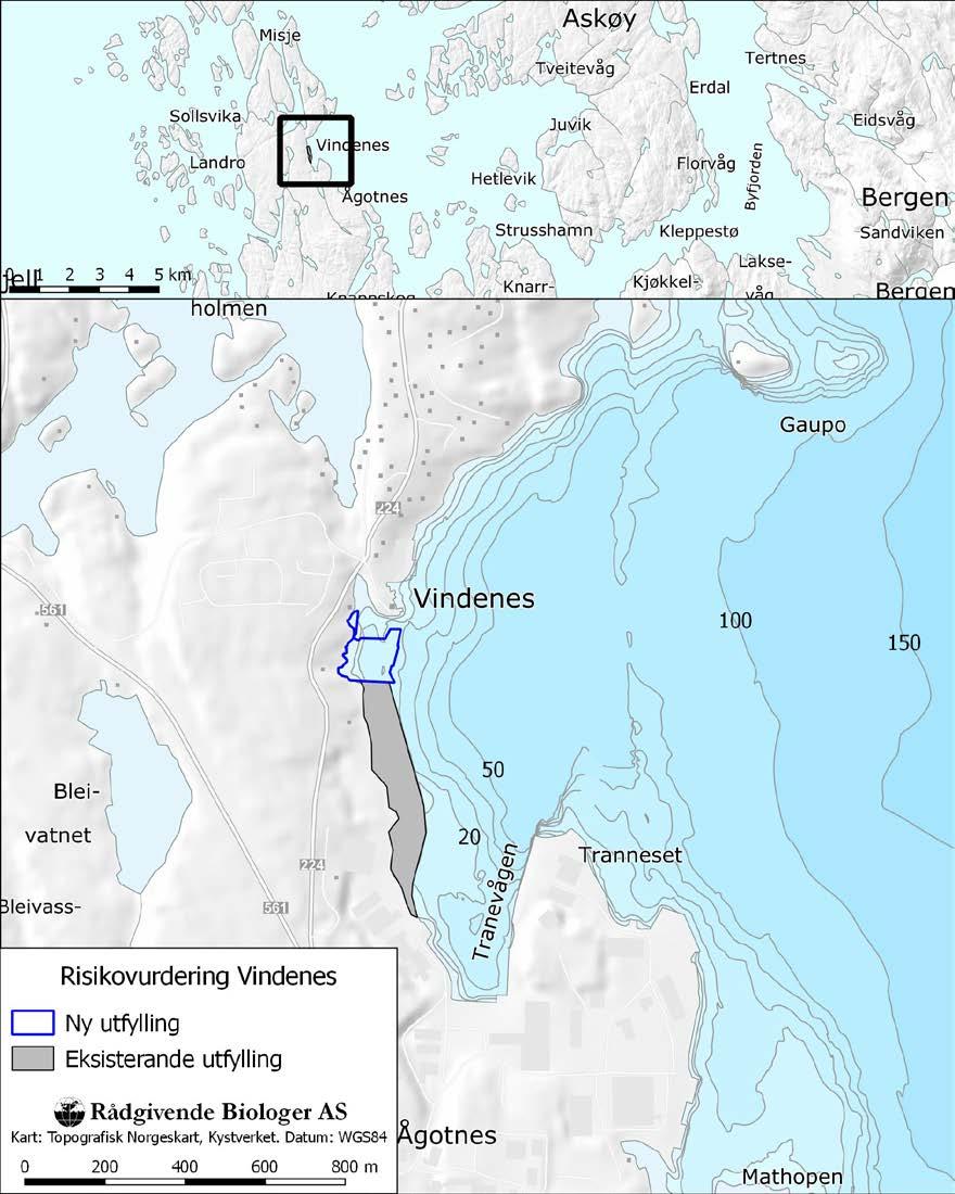 TILTAK VINDENES Det er planar om utvikling av eit eksisterande industriområde ved Heimavågen like sør for Vindenes på vestsida av Hjeltefjorden, i Fjell kommune.