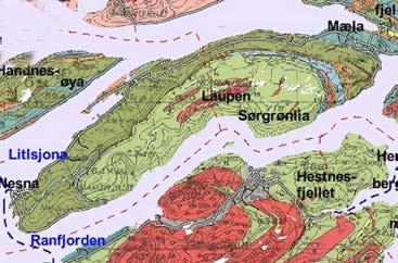 Det høyeste punktet på veien ligger på 350 m over havet, mens størstedelen av vindparken er planlagt på toppen av Sjonfjellet, mellom 500 og 800 m over havet.