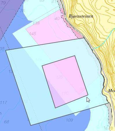 Gjeldende planstatus Forslag til ny arealbruk A-, AF- og Fiskeriområde, grenser opp mot fiskeriområde Flytting av A-område og fortøyningsområde noe mot sør.