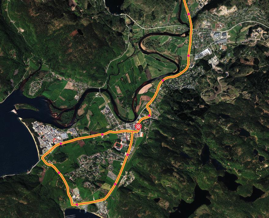 TORSDAG Offisiell start. Presthølen kl. 13.45. Kirketveien Farsundsveien Alleen Start Alleen kl. 13.30. Prolog: Agnefestv. Myrv. Farsundsv. Alleen. Myrveien Agnefestveien TORSDAG 30. MAI kl. 13.30 Lyngdal er startsted for 3.