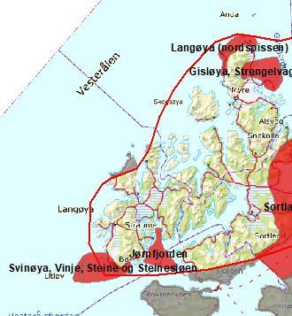 Forslag Fire kulturmiljøer vest for Sortland Kulturmiljøene som framheves her er kystnære og sårbare for visuell påvirkning.