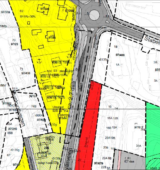 .3.2005), Byåsvegen mellom Havstadvegen og Munkvollvegen 76 med tilliggende områder, og Gjørtlervegen. Planforslaget berører areal regulert til boligformål. R20180006, Byåsveien 180.
