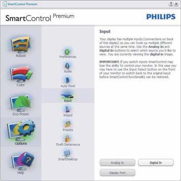 3. Bildeoptimering (Fininnstill skjermen) i høyreklikkkontekstmenyen på skrivebordet. Er den deaktivert, fjernes SmartControl Premium fra høyreklikk-kontekstmenyen.