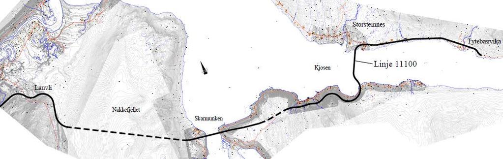 40 meter seilingshøyde. Mens bru med linjenavn 11 200 er 1150 meter lang og har 20 meter seilingshøyde. Totallengden for begge linjene er ca. 19 km.